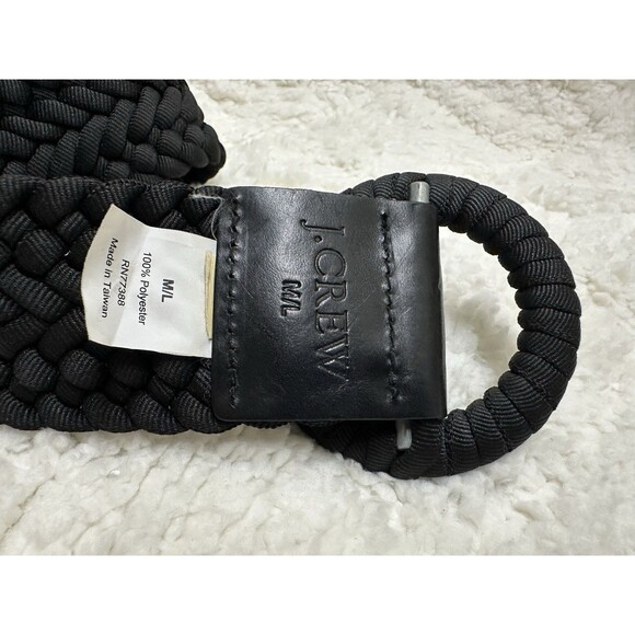 J.Crew women size medium/large 43" black braided casual belt - Picture 6 of 12